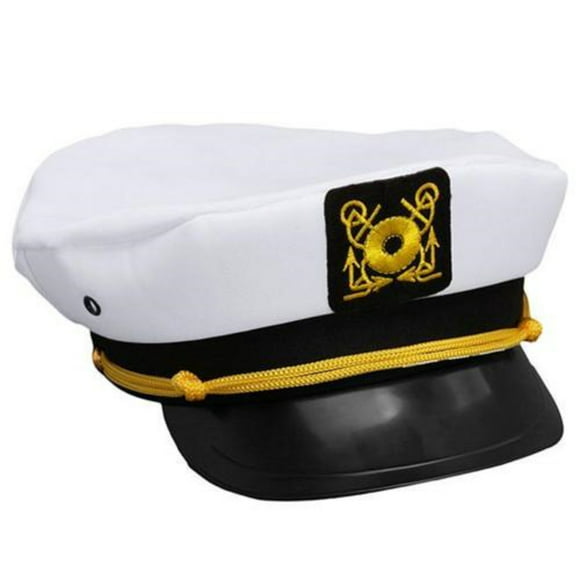 BESTOYARD Captain Hat Cap Sailor Hat Skipper Navy Marine Cap Kids Yacht Cap Hat For Costume Accessory 58CM 